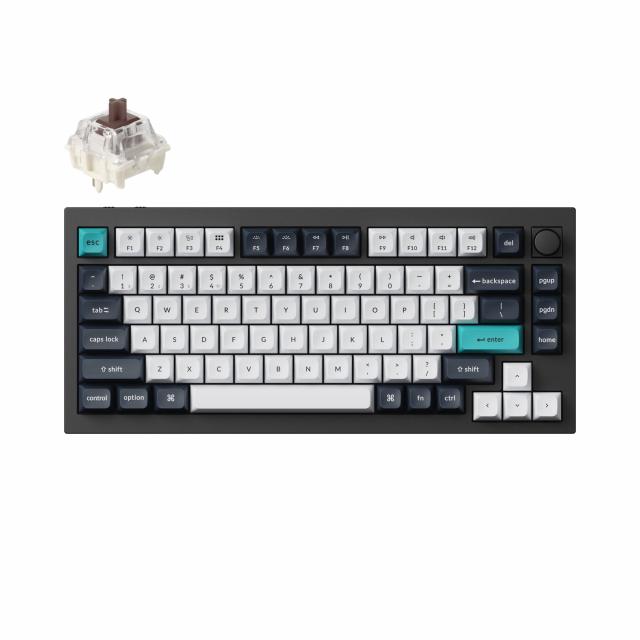 Безжична механичка клавиатура Keychron Q1 MAX Gateron Jupiter Brown Switch - Carbon Black 