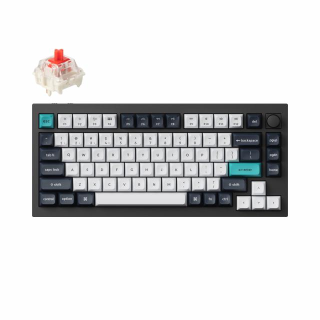 Wireless Mechanical Keyboard Keychron Q1 MAX Gateron Jupiter Red Switch - Carbon Black 