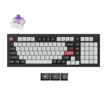 Механична клавиатура Keychron Q5 HE QMK Carbon Black - Gateron Double-Rail Magnetic Nebula Switch