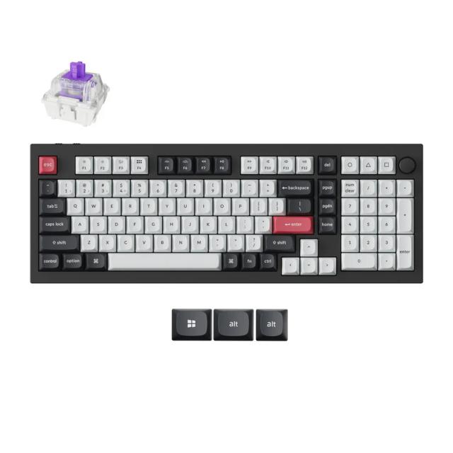 Механична клавиатура Keychron Q5 HE QMK Carbon Black - Gateron Double-Rail Magnetic Nebula Switch 