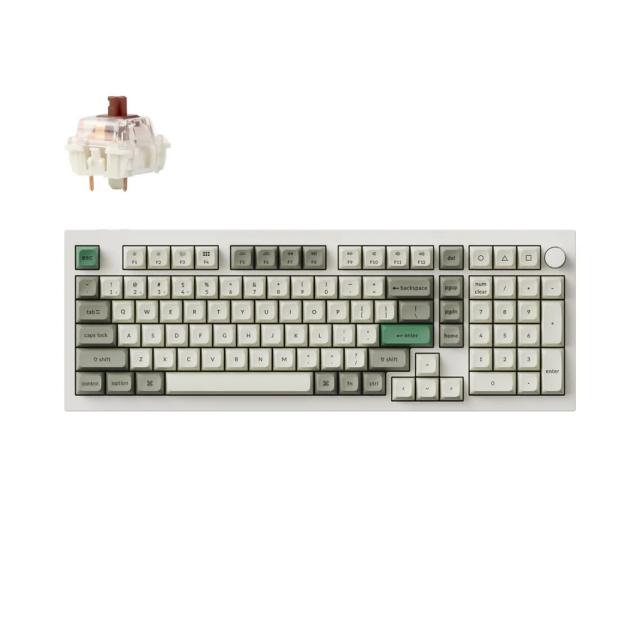 Механична клавиатура Keychron Q5 Max QMK Shell White - Gateron Jupiter Brown 