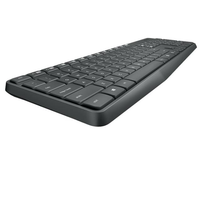 Kомплект безжични клавиатура с мишка Logitech MK235, Тъмносив 