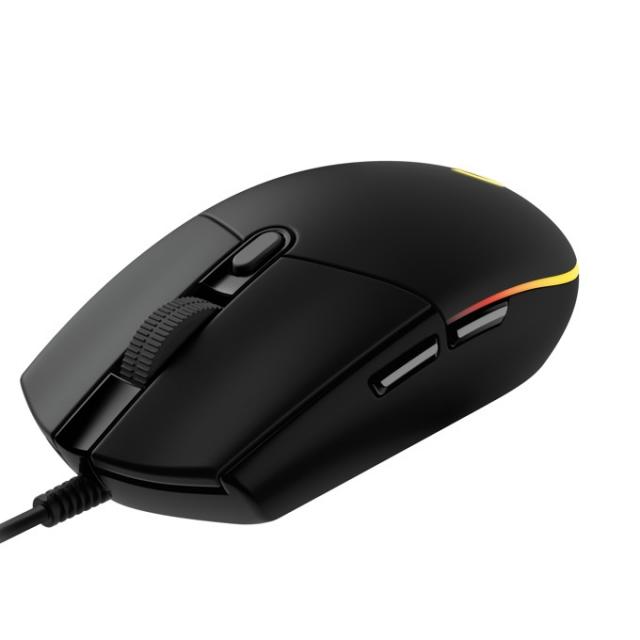 Геймърска мишка Logitech G203, Оптична (8000 dpi), USB, RGB, Черна 