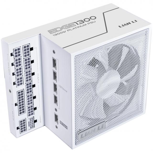 Power Supply Lian Li EDGE EG1300 White 1300W 80+ Platinum PCIe 5.1, ATX 3.1 