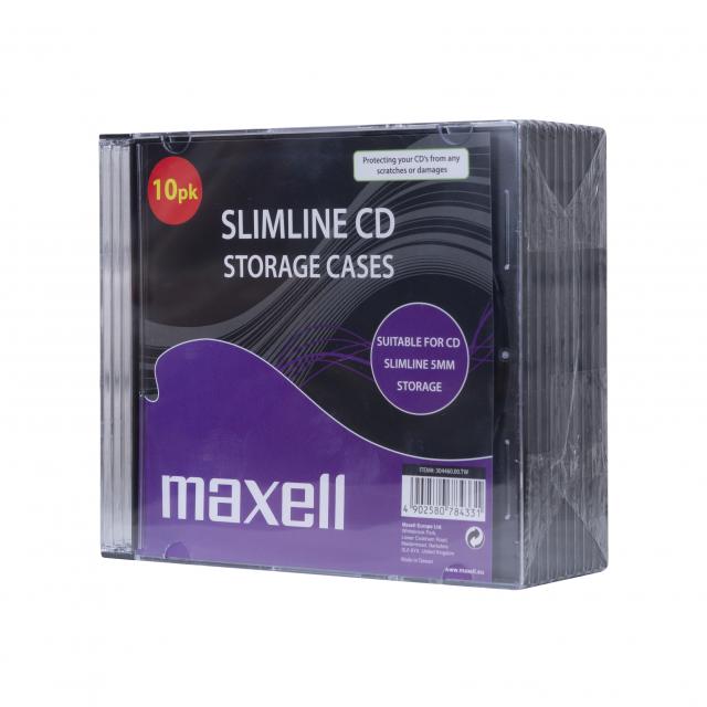 Slim Black case CD/DVD Box MAXELL 10pk /price for 10 pcs/ 