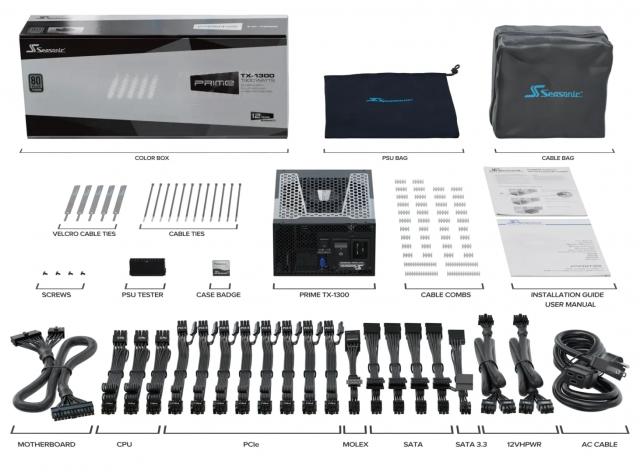 Захранващ блок Seasonic PRIME TX-1300, 1300W, 80+ Titanium, PCIe Gen5 