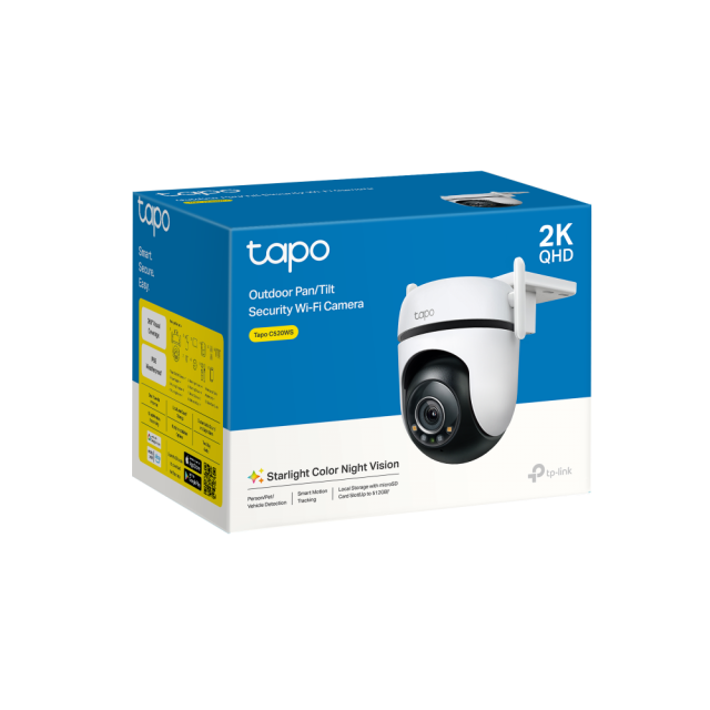 Външна охранителна WiFi камера TP-Link Tapo C520WS - 2K Pan/Tilt 