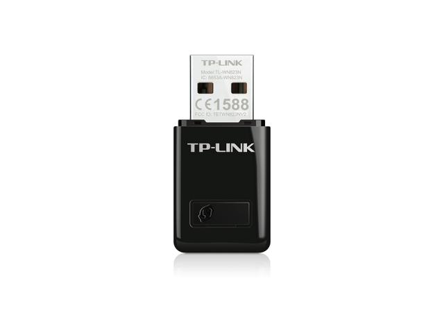 Безжичен адаптер TP-LINK TL-WN823N, 300 Mbps, USB, Вградена антена 