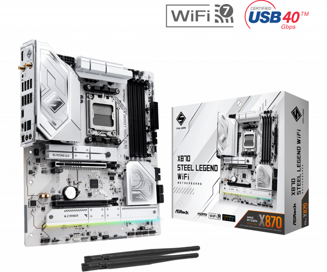 Дънна платка ASROCK X870 STEEL LEGEND WIFI, Socket AM5 