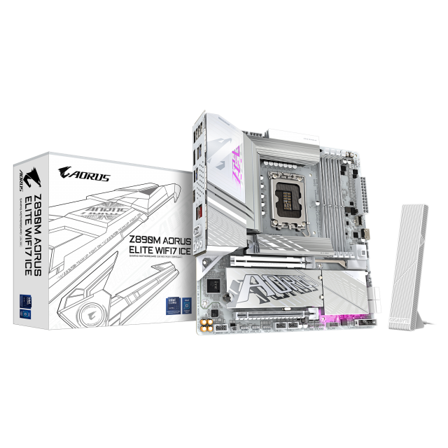 Дънна платка GIGABYTE Z890M AORUS ELITE WIFI 7 ICE, LGA 1851 