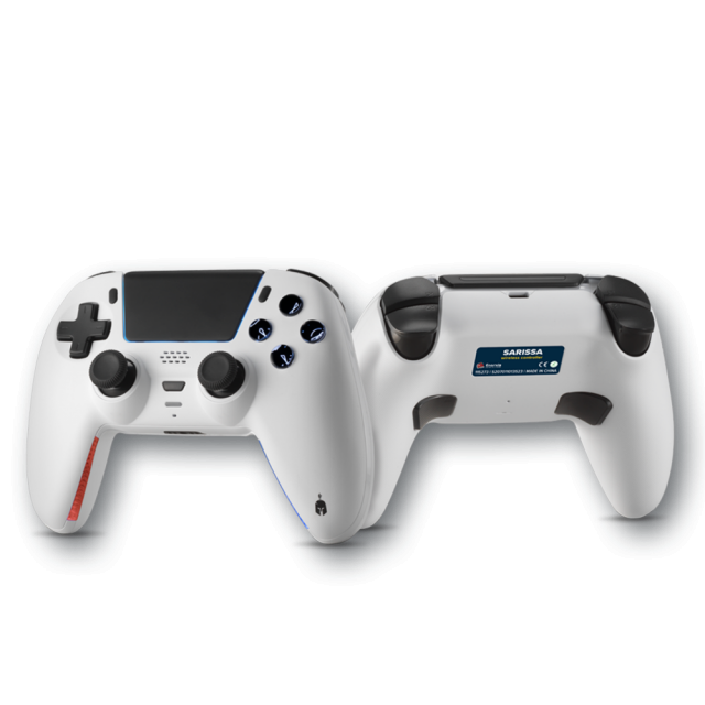 Безжичен геймпад Spartan Gear Sarissa за PC/PS4/PS5/Switch - Бял 