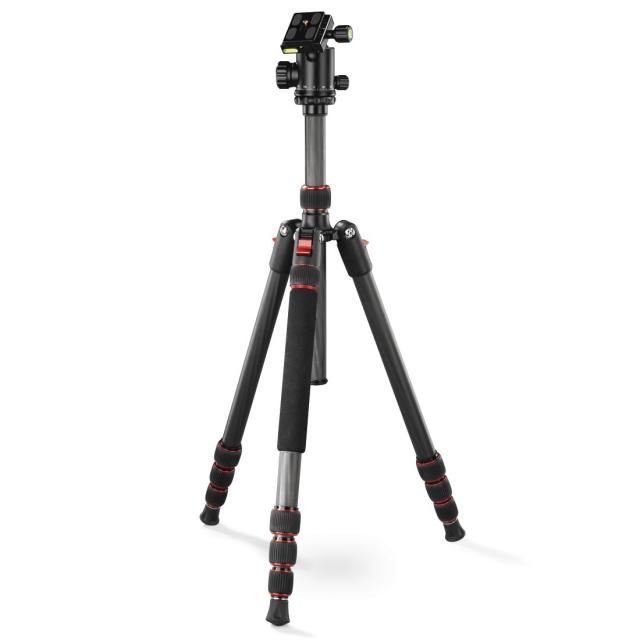 Hama "Ramble II Duo Carbon" travel tripod for camera and mobile phone, 160cm 