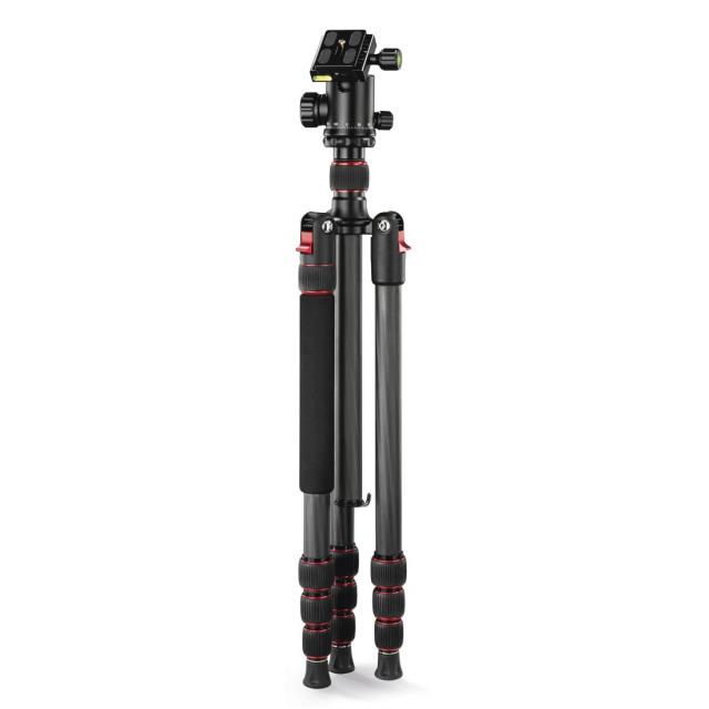 Hama "Ramble II Duo Carbon" travel tripod for camera and mobile phone, 160cm 