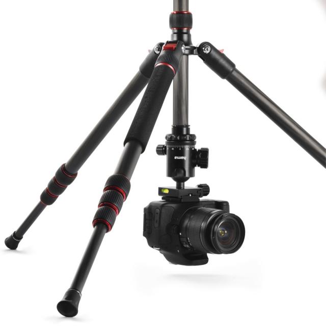 Hama "Ramble II Duo Carbon" travel tripod for camera and mobile phone, 160cm 