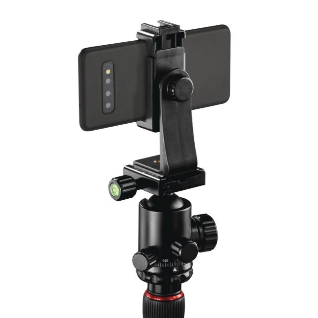 Hama "Ramble II Duo Carbon" travel tripod for camera and mobile phone, 160cm 