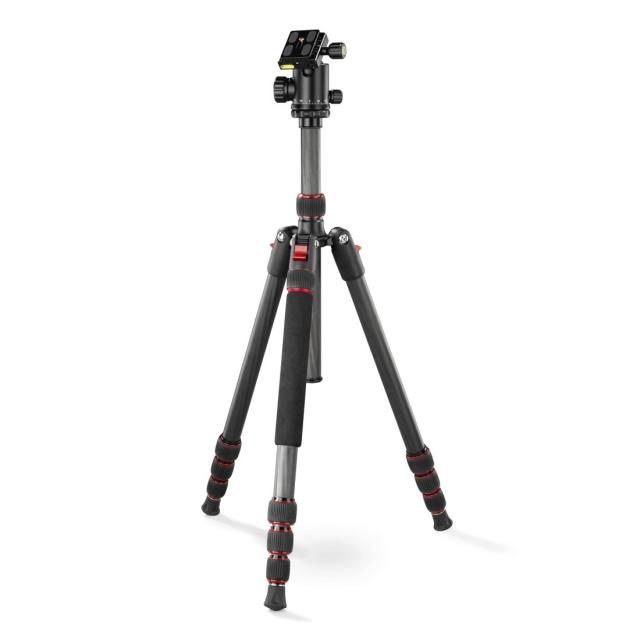 Hama "Ramble II Duo Carbon" travel tripod for camera and mobile phone, 160cm 