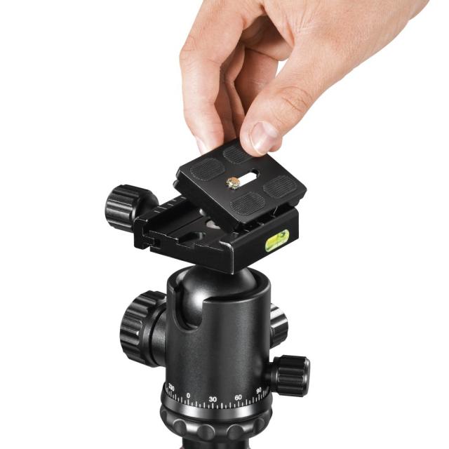 Hama "Ramble II Duo Carbon" travel tripod for camera and mobile phone, 160cm 