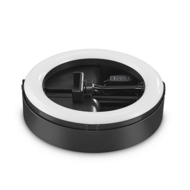 Hama "SpotLight FoldUp RGB 102" LED-RGB Ring Light, Smartphone Kit, Folding 