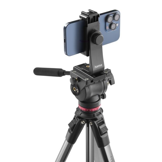 Hama “PRO Move 160 2D+” Tripod, Video Tripod for Camera and Mobile Phone, 160 cm 
