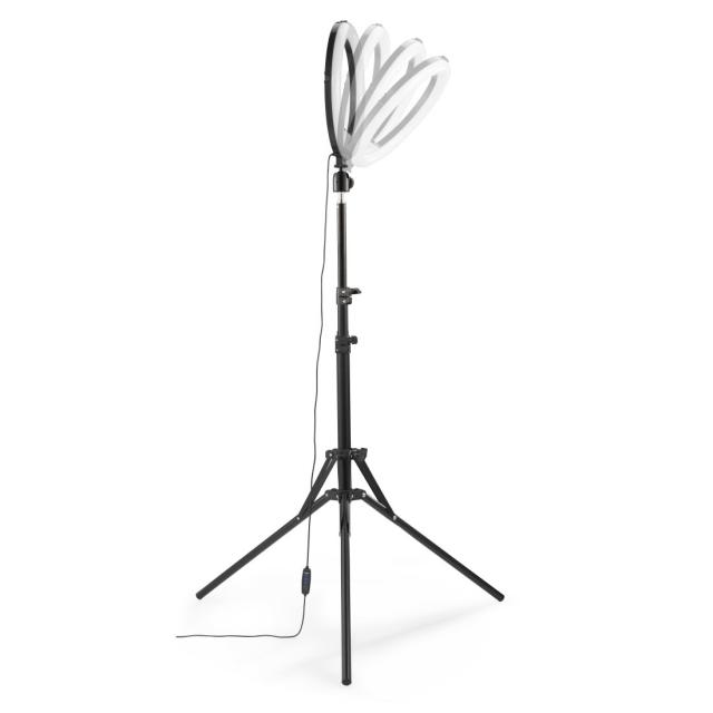 Hama "SpotLight Steady 120 III" LED Ring Light, Ring Light Tripod for Mobile Pho 