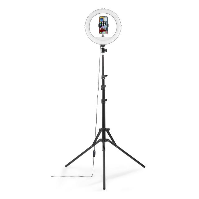 Hama "SpotLight Steady 120 III" LED Ring Light, Ring Light Tripod for Mobile Pho 