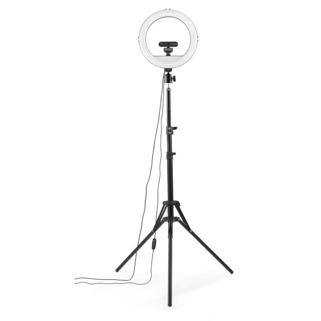 Hama "SpotLight Steady 120 III" LED Ring Light, Ring Light Tripod for Mobile Pho 