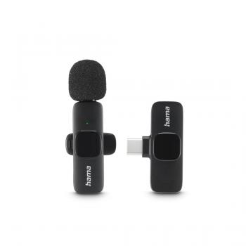 Hama Lavalier-Mikrofon "Smart Wireless", kabelloses Ansteckmikrofon für Handy