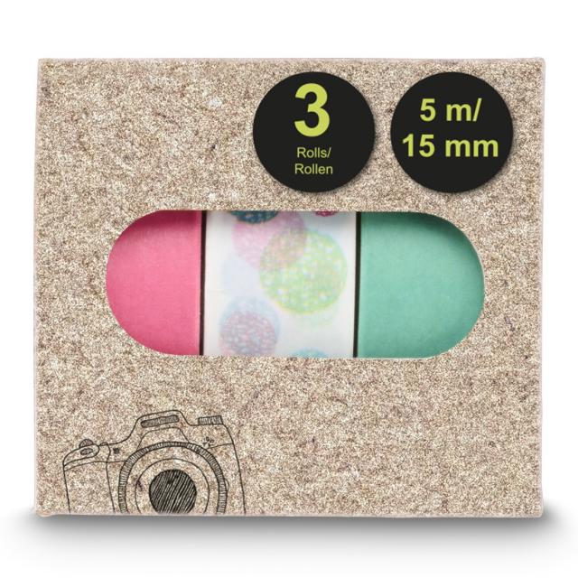 HAMA Хартиено тиксо за снимки, 1.5x500 см, различни мотиви, в комплекти от 3 бр 