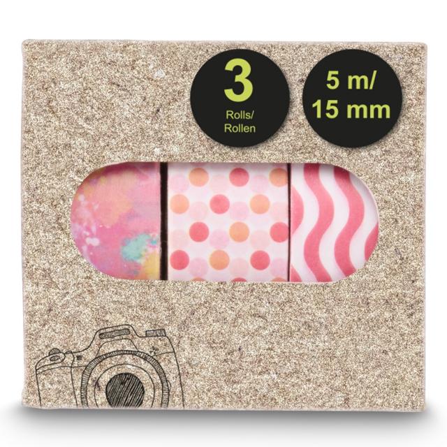 HAMA Хартиено тиксо за снимки, 1.5x500 см, различни мотиви, в комплекти от 3 бр 