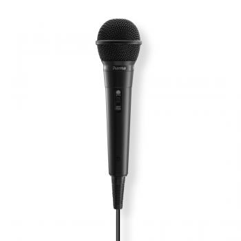 Hama “Party” Dynamic Microphone, Jack Cable 2.5 m, Adapter, On/Off