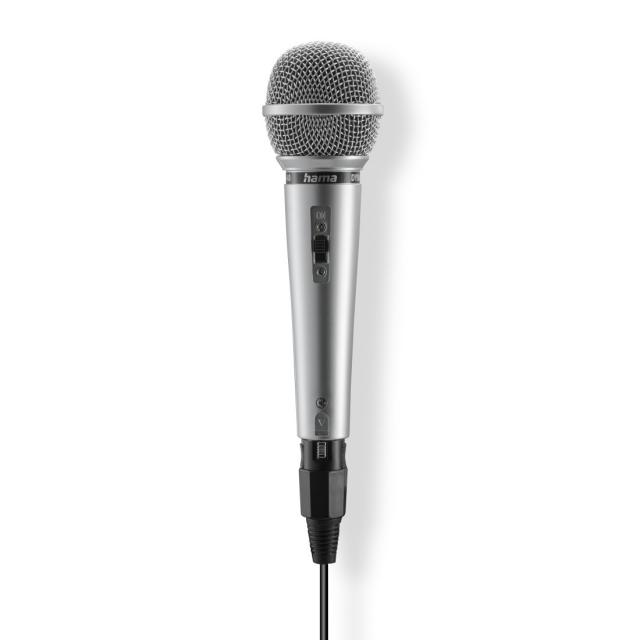 Hama “Jam Star” Dynamic Microphone, Jack Cable 3 m + Adapter, On/Off 
