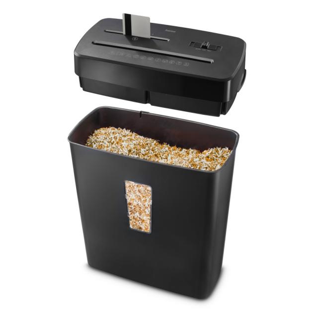 Hama “Prime M50CD-B” Document Shredder, Shredder with Security Level P5 T2 E2 O1, black 