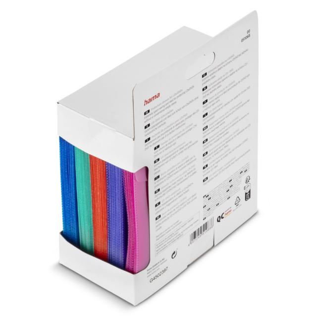 Hama CD/DVD Protective Sleeves 100, coloured 