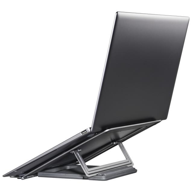 Hama "Metal" Laptop Stand, 4-stage Tilt, Folding, up to 40 cm (15.6"), grey 