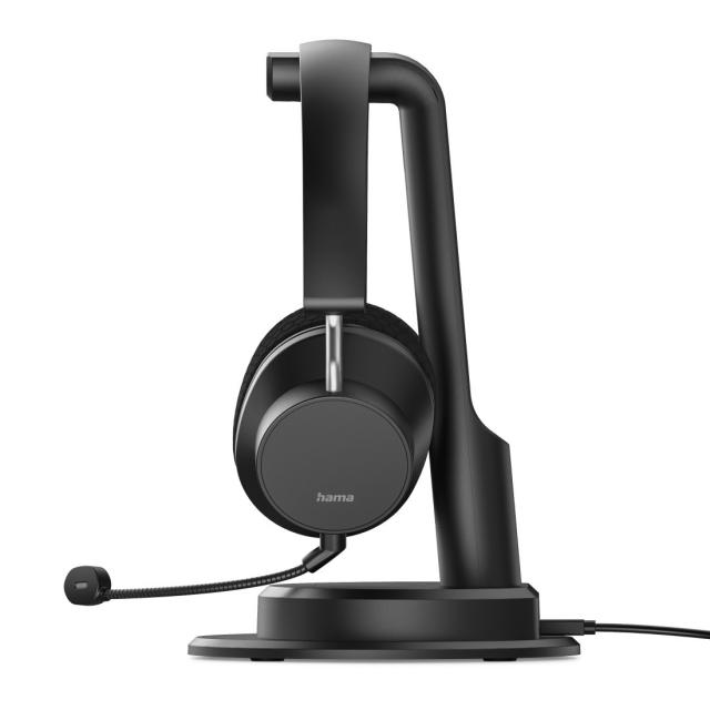 Hama "BT-900" Bluetooth® Headset, Multipoint, Chg Station, ENC, Wireless, blk 