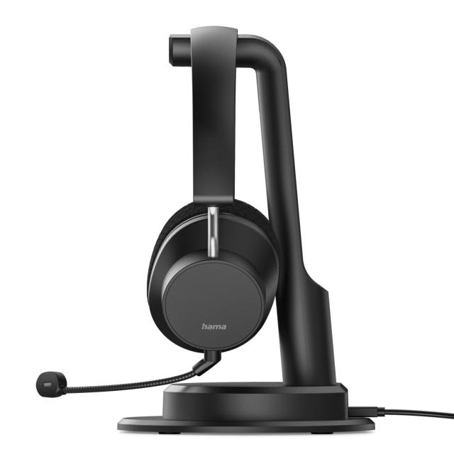 Hama "BT-900" Bluetooth® Headset, Multipoint, Chg Station, ENC, Wireless, blk 