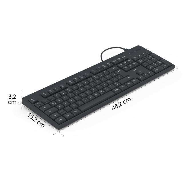 Hama Cable Keyboard CK-100, 