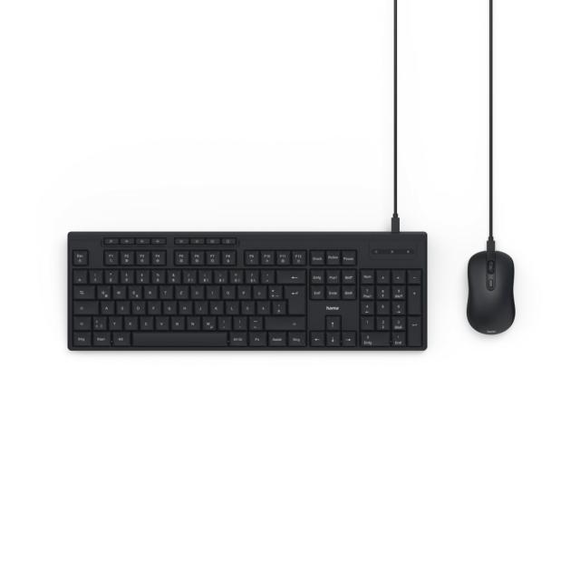 Hama Cable Keyboard/Mouse Set CKM-200, 173054 