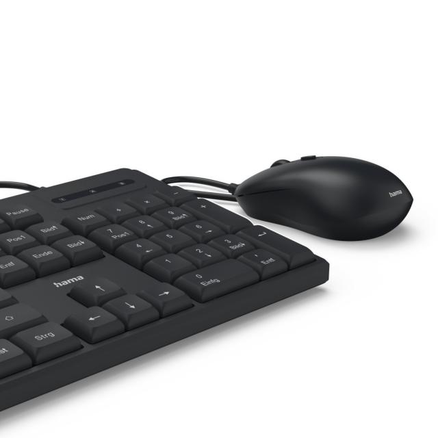 Hama Cable Keyboard/Mouse Set CKM-200, 173054 