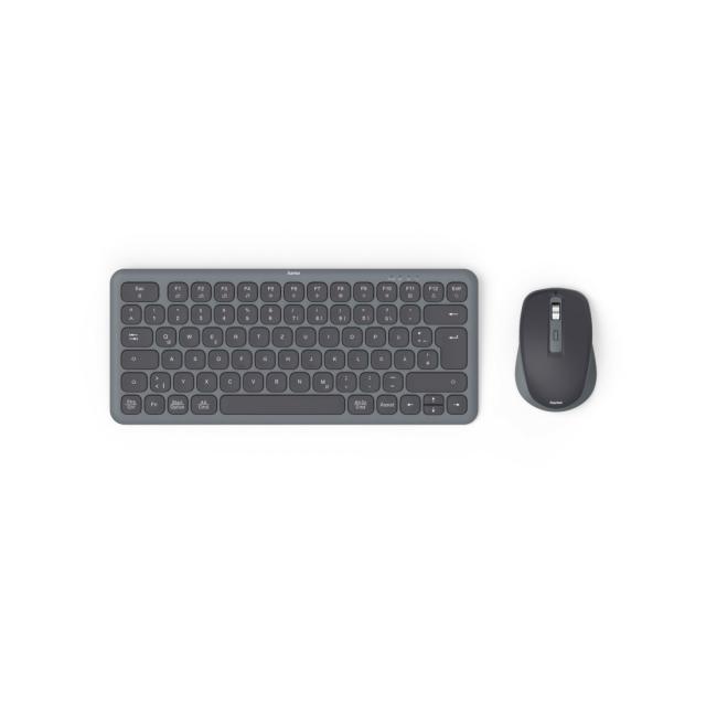 HAMA Wireless mini keyboard and mouse set "WKM-500", TKL, Cyrillic, 173061 