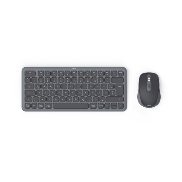 HAMA Wireless mini keyboard and mouse set "WKM-500", TKL, Cyrillic, 173061 