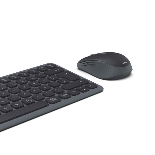 HAMA Wireless mini keyboard and mouse set "WKM-500", TKL, Cyrillic, 173061 