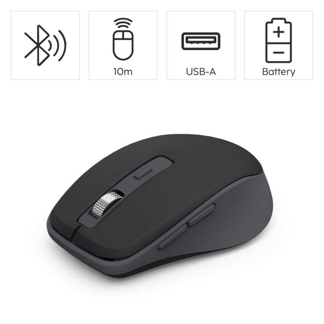 Hama “WM-450” Multi-Device Mouse, Wireless, Radio/Bluetooth®, 7 Buttons 