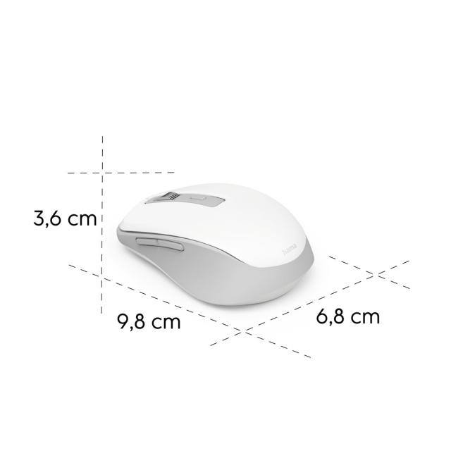 Hama “WM-450” Multi-Device Mouse, Wireless, Radio/Bluetooth®, 7 Buttons 