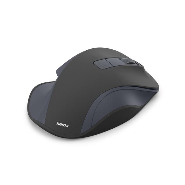 Hama “WM-500” Wireless Mouse, Ergonom., 6 Buttons, W/O Click Noise, Battery, blk 