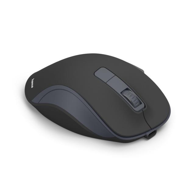 Hama “WM-500” Wireless Mouse, Ergonom., 6 Buttons, W/O Click Noise, Battery, blk 