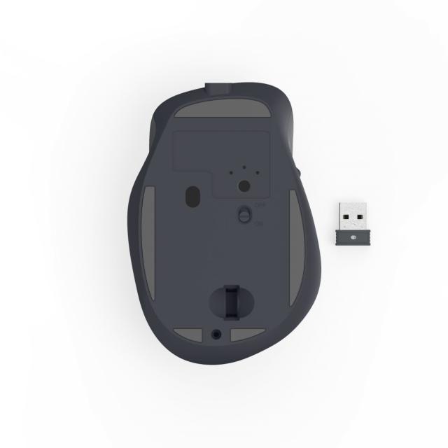 Hama “WM-500” Wireless Mouse, Ergonom., 6 Buttons, W/O Click Noise, Battery, blk 