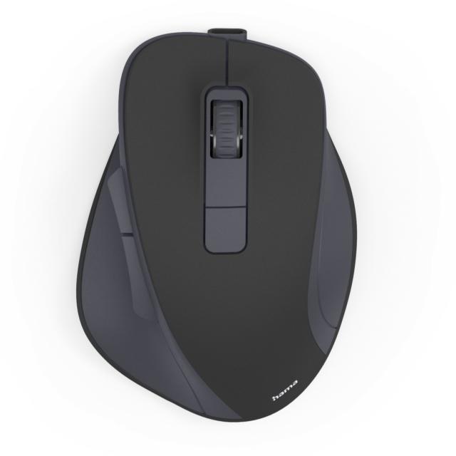 Hama “WM-500” Wireless Mouse, Ergonom., 6 Buttons, W/O Click Noise, Battery, blk 