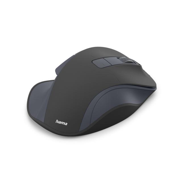 Hama “WM-500” Wireless Mouse, Ergonom., 6 Buttons, W/O Click Noise, Battery, blk 