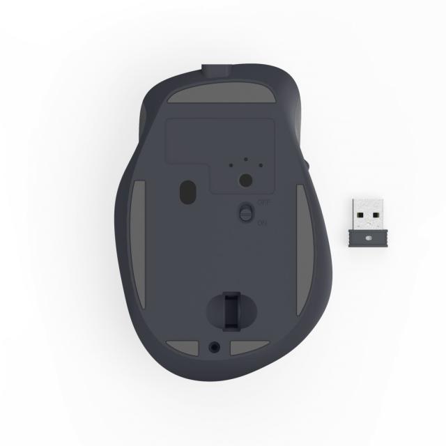 Hama “WM-500” Wireless Mouse, Ergonom., 6 Buttons, W/O Click Noise, Battery, blk 